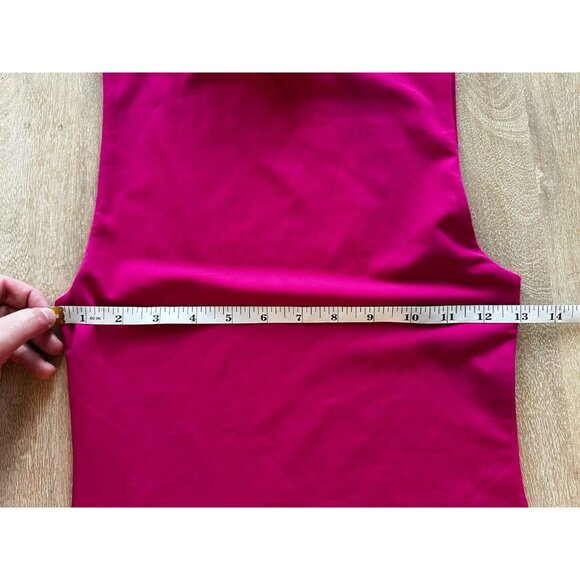 Aritzia Babaton Hot Pink Mockneck Bodycon Mini Dress Size Small - Picture 4 of 7